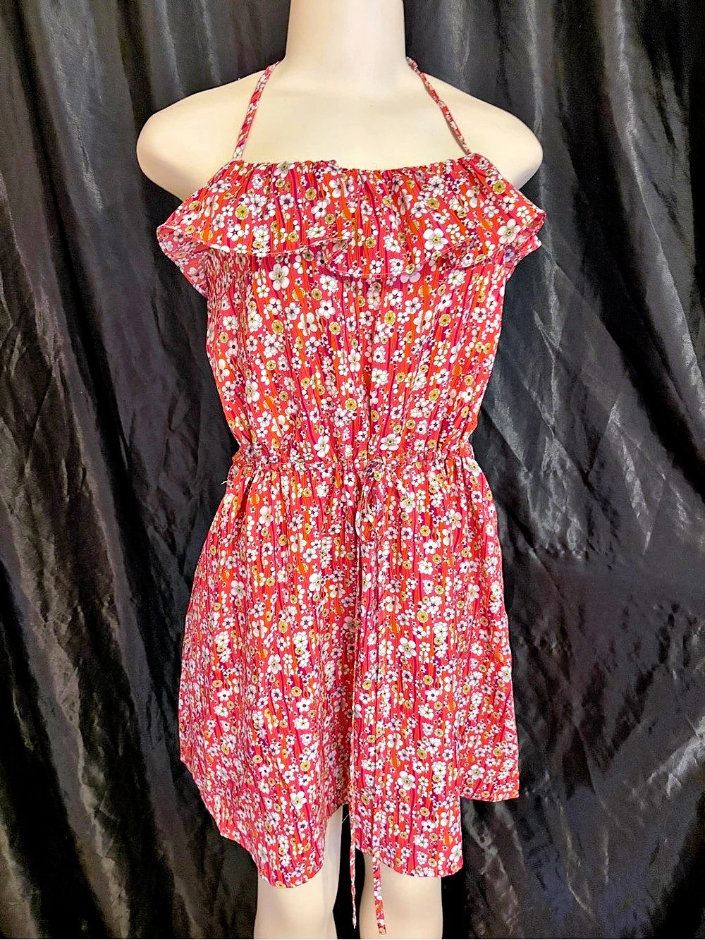 Liberty of London for Target Floral Mini Dress Red & White Size Small